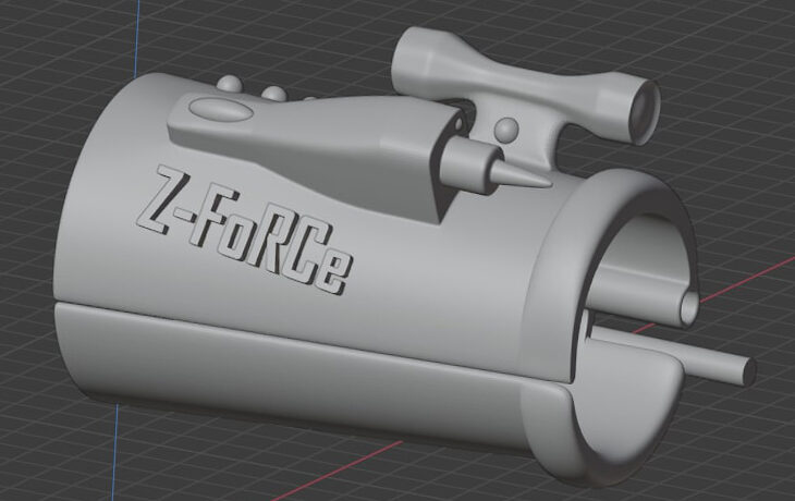 Modeling a bracelet for my child’s broken arm.